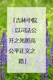 吉林中院：以司法公开之光照亮公平正义之路